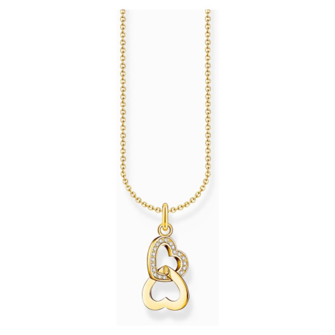 Thomas Sabo KE2267-414-14-L45V Gold-plated chain with intertwined hearts