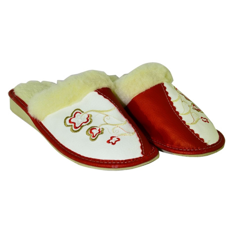 Dámske bielo-červené papuče  MONY John-C