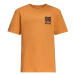 Detské bavlnené tričko Jack Wolfskin TEEN EXPLORING T B žltá farba, s potlačou