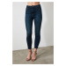 Trendyol Blue Open-end High Waist Skinny Jeans Navy