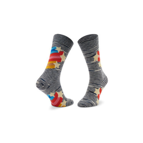 Happy Socks Ponožky Vysoké Unisex SHO01-9700 Sivá