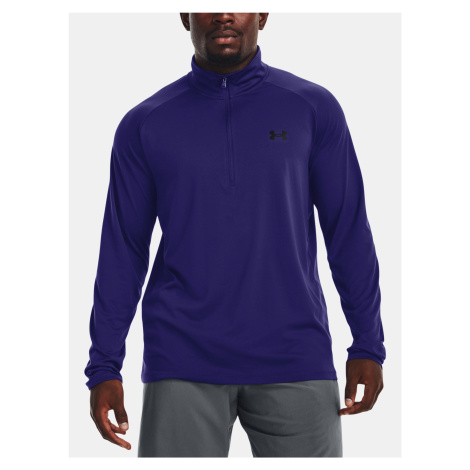 Tmavomodré športové tričko Under Armour UA Tech 2.0 1/2 Zip