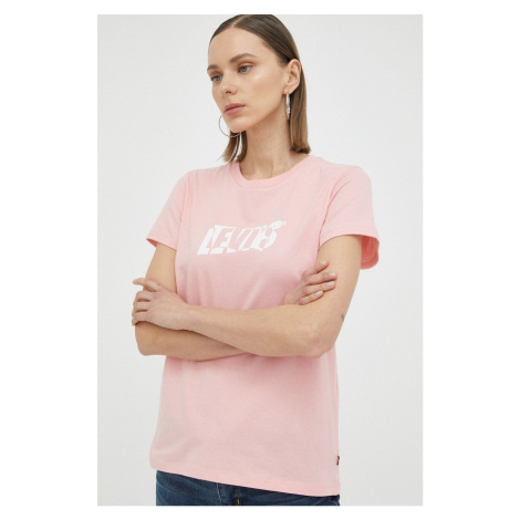 Bavlnené tričko Levi's ružová farba Levi´s