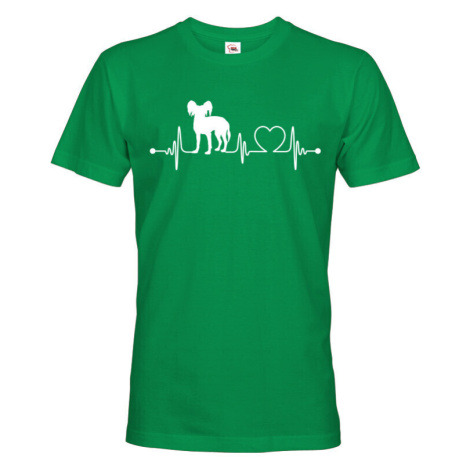Pánské tričko pre milovníkov zvierat - Čínsky chocholatý pes tep