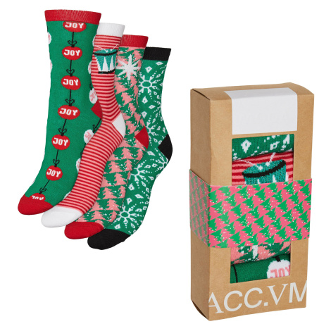Vero Moda 4 PACK - dámske ponožky VMELF 10274034 Jelly Bean Box 1 36-41
