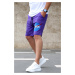 Madmext Nasa Printed Men's Purple Shorts 4248