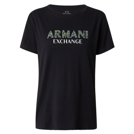 ARMANI EXCHANGE Tričko  čierna / biela