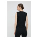 Tričko Calvin Klein Jeans dámsky, čierna farba, holý chrbát