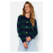 Trendyol Navy Blue Striped Basic Knitwear Cardigan