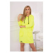 Yellow neon dress with hood