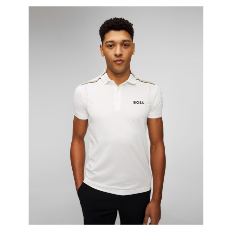 Pánske Biele Polo Tričko Boss X Matteo Berrettini Patteo Hugo Boss