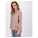 BÉŽOVÁ OVERSIZE BLÚZKA SYLVIE S KRAJKOVÝM CHRBTOM -RV-BZ-7558.30-BEIGE