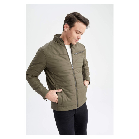 DEFACTO Slim Fit Faux Leather Faux Leather Coat