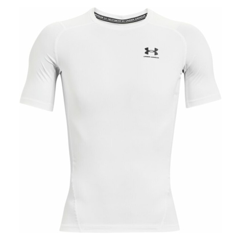 Under Armour Men's HeatGear Armour Short Sleeve White/Black Fitness tričko