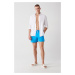 Avva White-turquoise Quick Dry Printed Standard Size Comfort Fit Swimsuit Swim Shorts