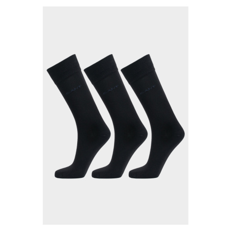 PONOŽKY GANT SOFT COTTON SOCKS 3-PACK BLACK