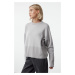 Trendyol Gray Premium Yarn/Special Yarn Soft Textured Knitwear Sweater