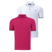 DOUBLE SET T8586 DEWBERRY MEN'S T-SHIRT-FUCHSIA-WHITE