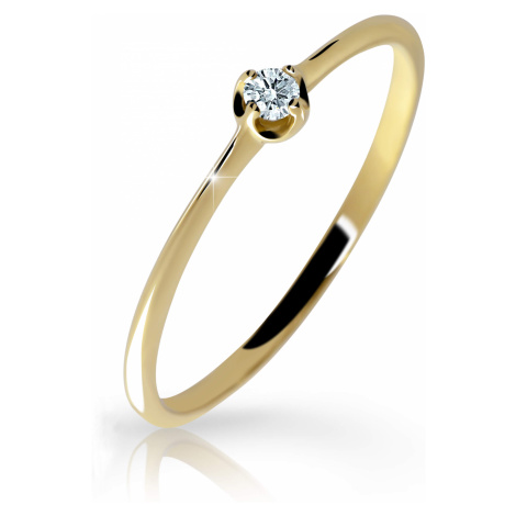 Cutie Diamonds Jemný prsteň zo žltého zlata s briliantom DZ6729-2931-00-X-1 60 mm Cutie Jewellery