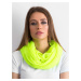 Fluo yellow scarf with rhinestones