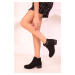 Soho Black Suede Women's Boots & Booties 18463