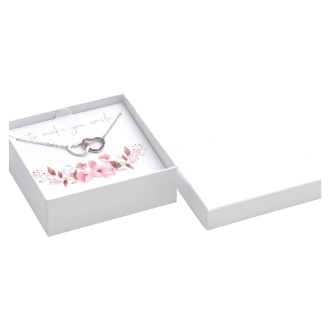 JKBOX Biela papierová krabička s venovaním na strednej sadu šperkov IK034