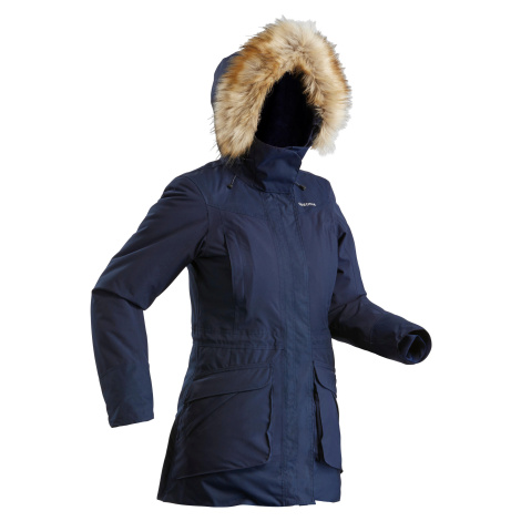 Dámska nepremokavá zimná bunda - parka na turistiku sh500 u-warm do -20 °c QUECHUA