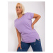 Light purple cotton blouse of larger size