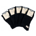 Star Socks Bavlnené ponožky set 5 - dámske čierne