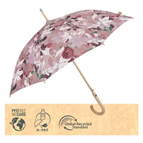 PERLETTI GREEN Dámsky automatický dáždnik MAGNOLIA / ružová, 19134