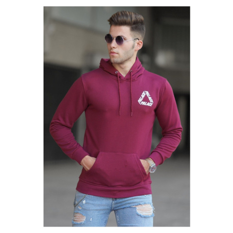 Madmext Claret Red Printed Sweatshirt 5303