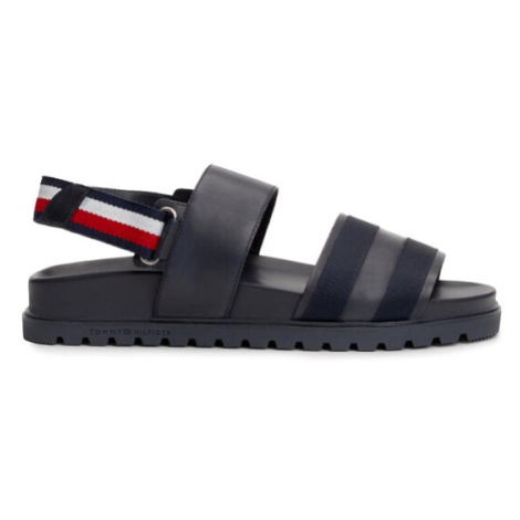 Tommy Hilfiger Sandále Elevated Hilfiger Strappy Sandal FM0FM05008 Tmavomodrá