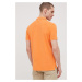 Bavlnené polo tričko Superdry oranžová farba, jednofarebné