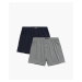 Men's loose boxers ATLANTIC 2Pack - dark blue/gray