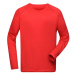 James & Nicholson Pánske funkčné tričko s dlhým rukávom JN522 - Jasno červená