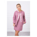 Oversize hooded dress dark pink