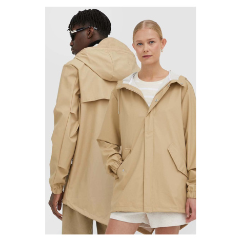 Nepremokavá bunda Rains Fishtail Jacket 18010 béžová farba, prechodná