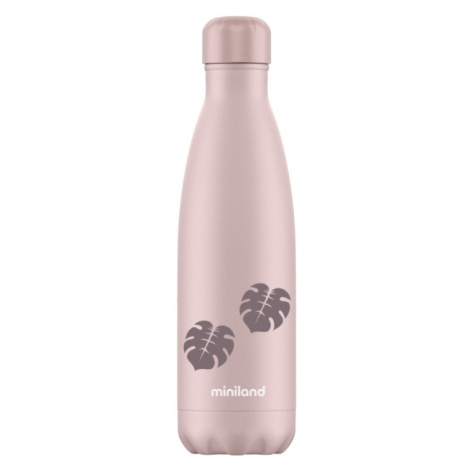 Miniland Termosková fľaša Terra, 500ml, ružová/listy ML89440