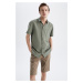 DEFACTO Slim Fit Basic Short Sleeve Shirt