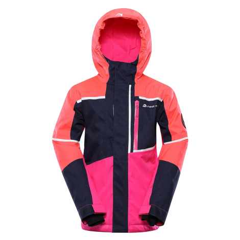 Detská lyžiarska bunda s membránou ptx ALPINE PRE MELEFO diva pink ALPINE PRO