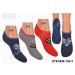 STEVEN Froté ponožky s ABS Steven-132-3 ZF4-červená