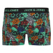 JACK & JONES Boxerky 'MASON'  čadičová / mätová / modrofialová / oranžová