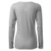 Malfini Slim Dámske tričko 139 tmavo šedý melír