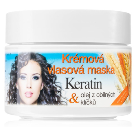 Bione Cosmetics Keratin + Obilné klíčky krémová maska pre všetky typy vlasov
