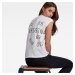 G-STAR Top - Backprint loose v-neck top biely