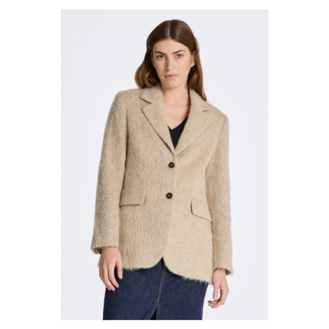 SAKO GANT RELAXED HAIRY BLAZER SOFT OAT