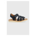 Detské semišové sandále Pom D'api tmavomodrá farba