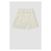 DEFACTO Girl Paperbag Linen Shorts