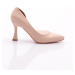 DGN 0653-22y Women's Pointed Toe, Low-cut, Side Transparent Long Heeled Shoes