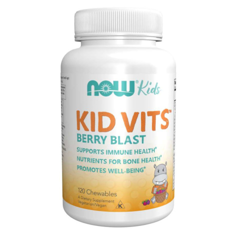 NOW® Foods NOW Kid Vits, Berry blast, Multivitamín pre deti, 120 žuvacích pastiliek